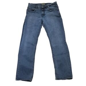 Urban Star Mens Relaxed Fit Straight Leg Jeans Dark Wash Blue 34x33 415011